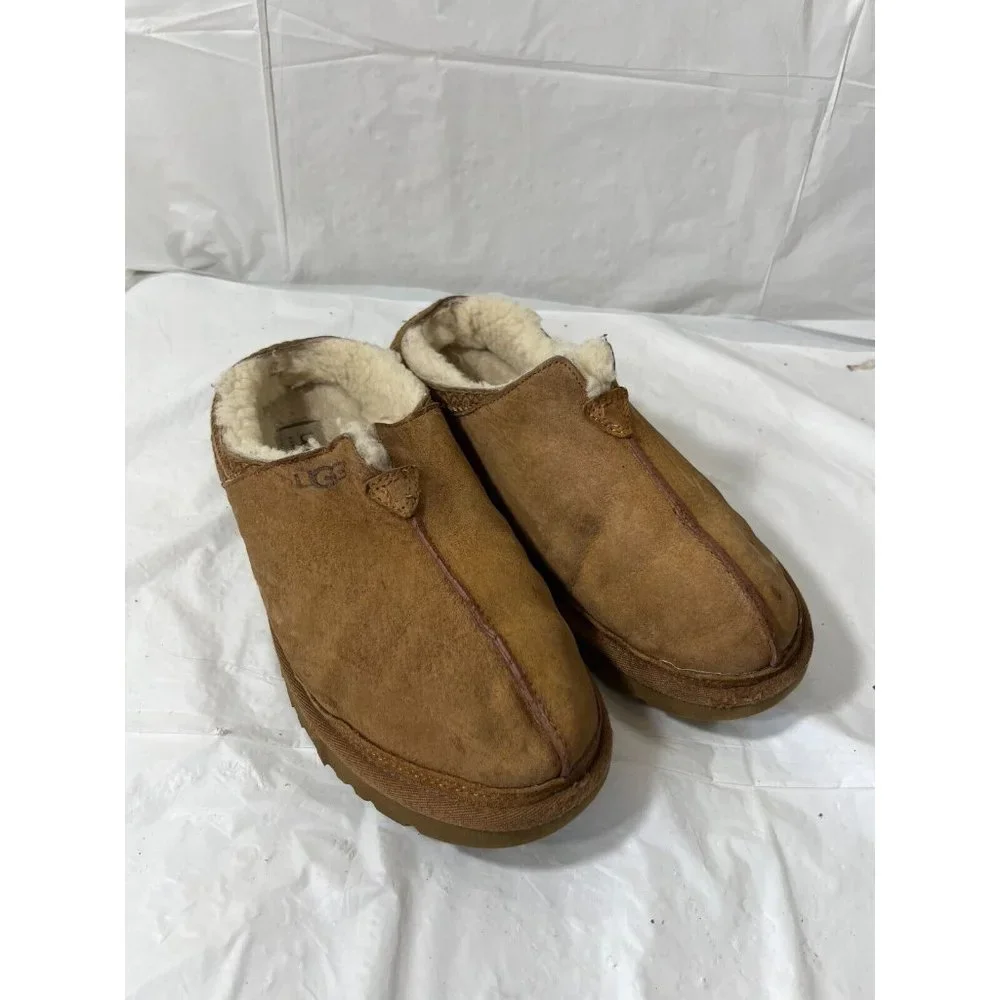 MEN'S UGGS CHESTNUT BROWN SLIP ON SLIPPERS SIZE 9